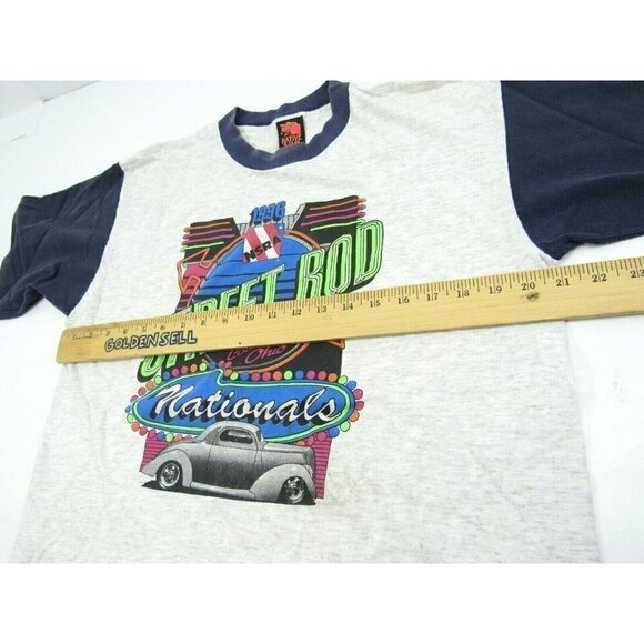 1996 NSRA Street Rod Nationals T-Shirt L Gray Columbus‎ Ohio USA Made Native Sun - Picture 8 of 8